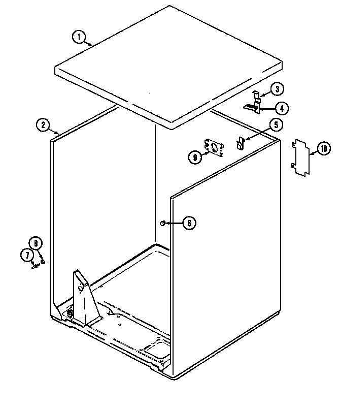 Norge DGM202A cabinet (rev. e) (dgm202a) (dgm202w) diagram