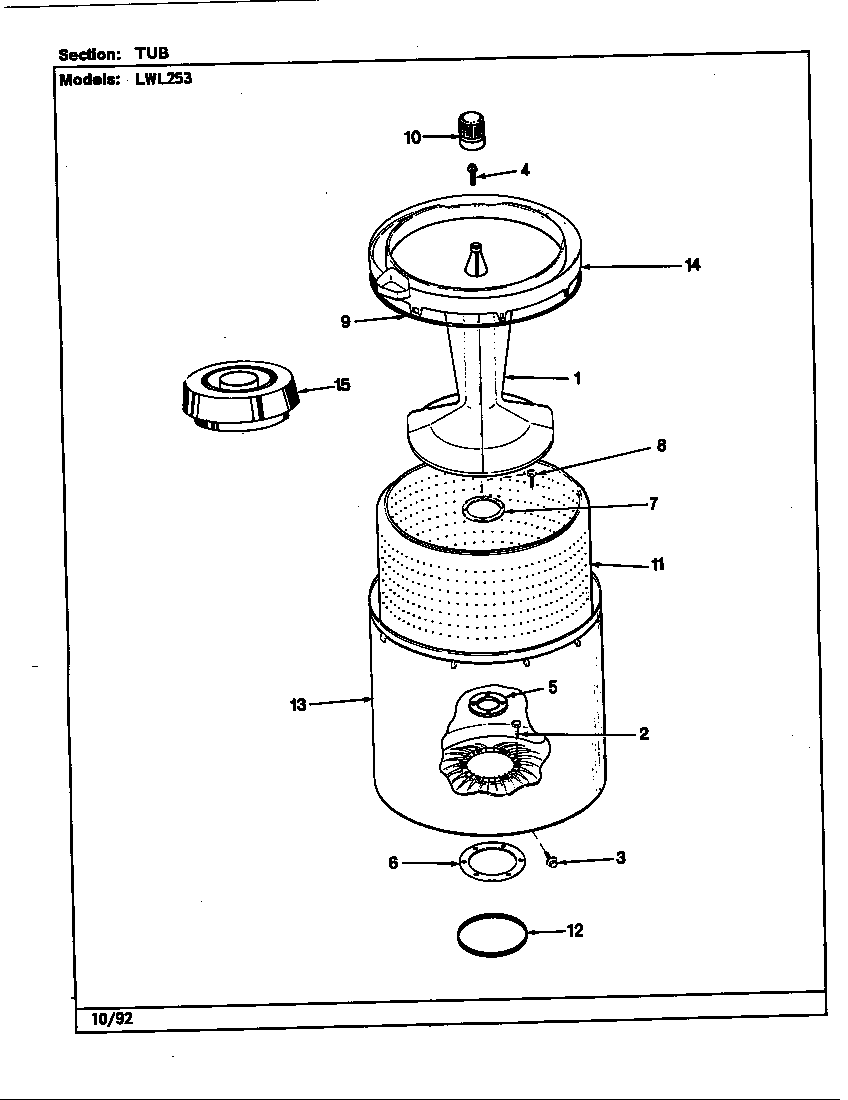 Norge LWL253A tub (rev. g-l) diagram