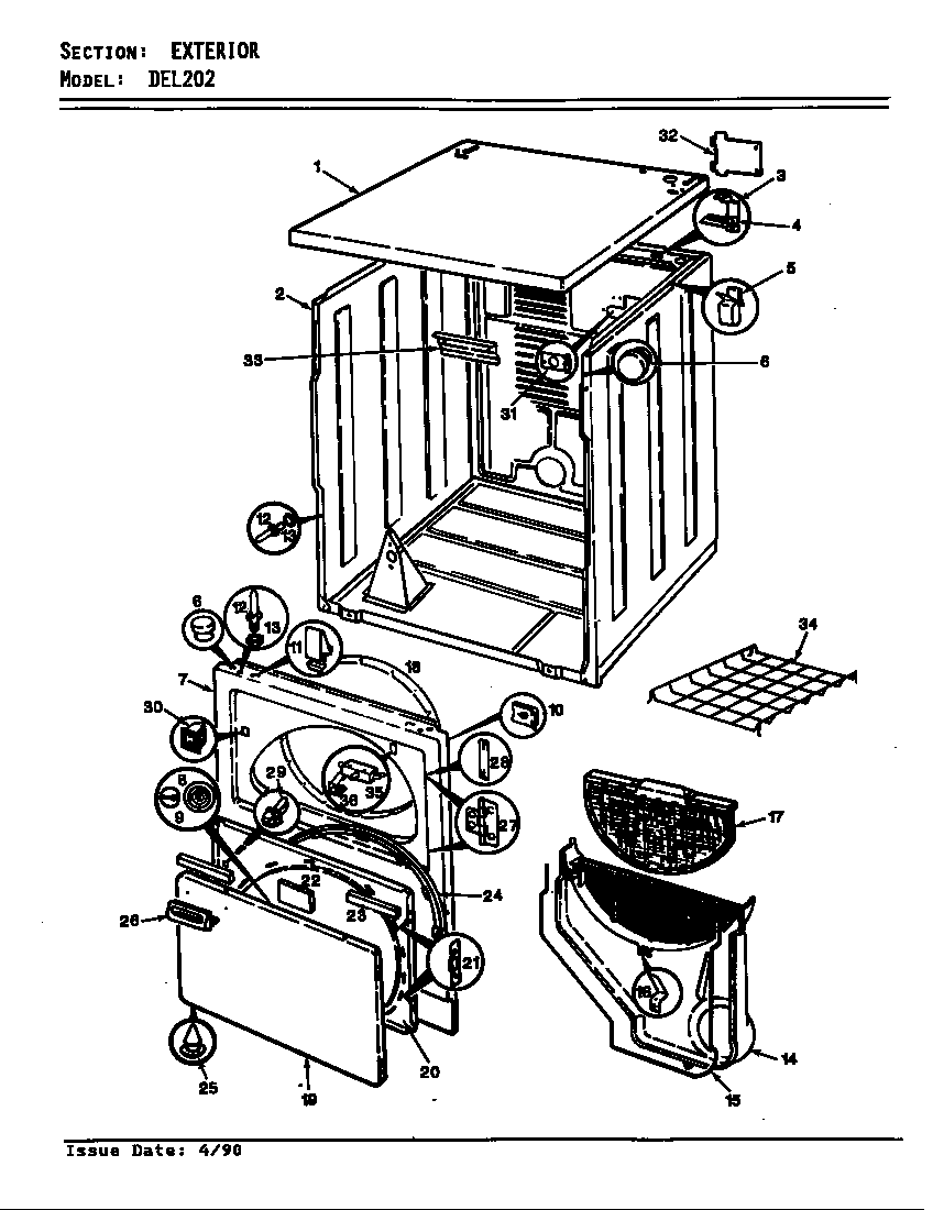 Norge DEL202H exterior (rev. a-c) diagram