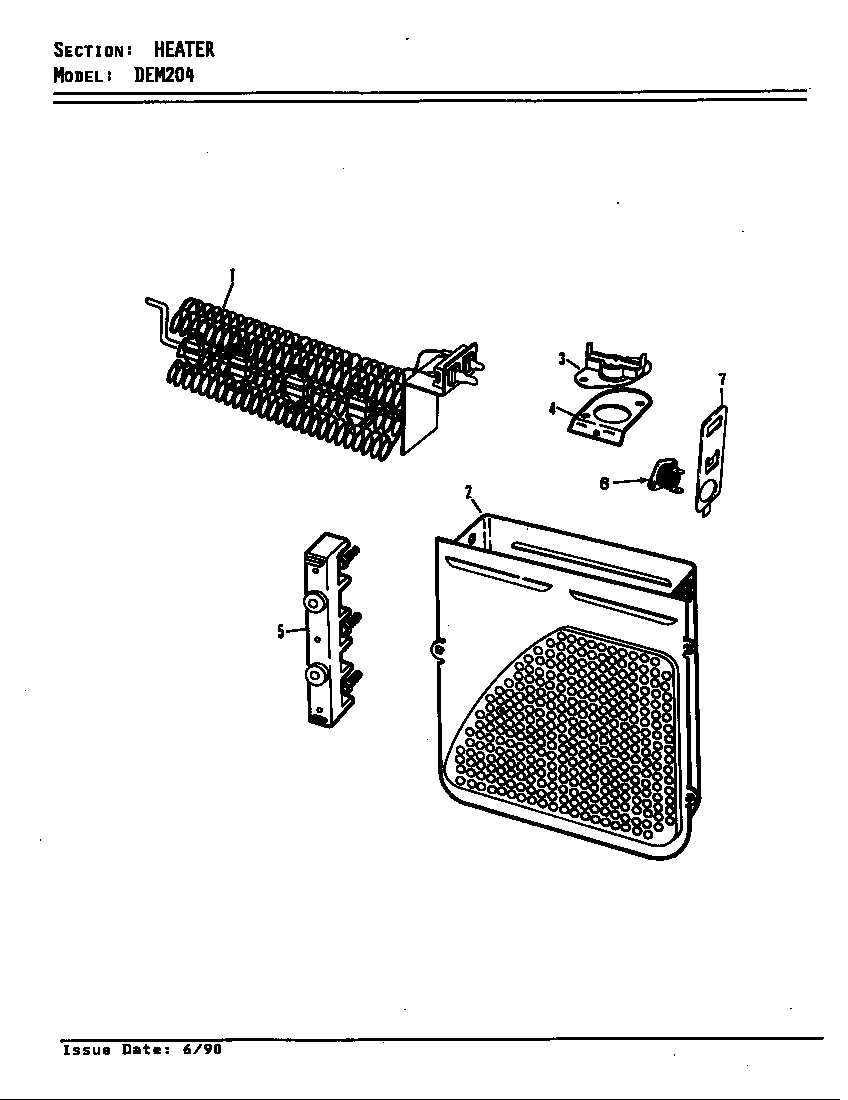 Norge DEM204A heater (rev. a-c) (dem204a) (dem204h) (dem204w) diagram