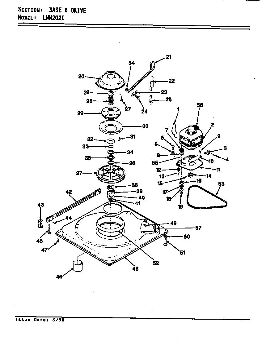 Norge LWM202HC base & drive (rev. a-d) diagram