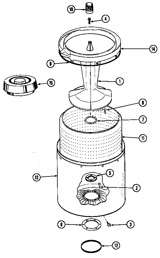 Norge LWL203WC tub (rev. p) diagram