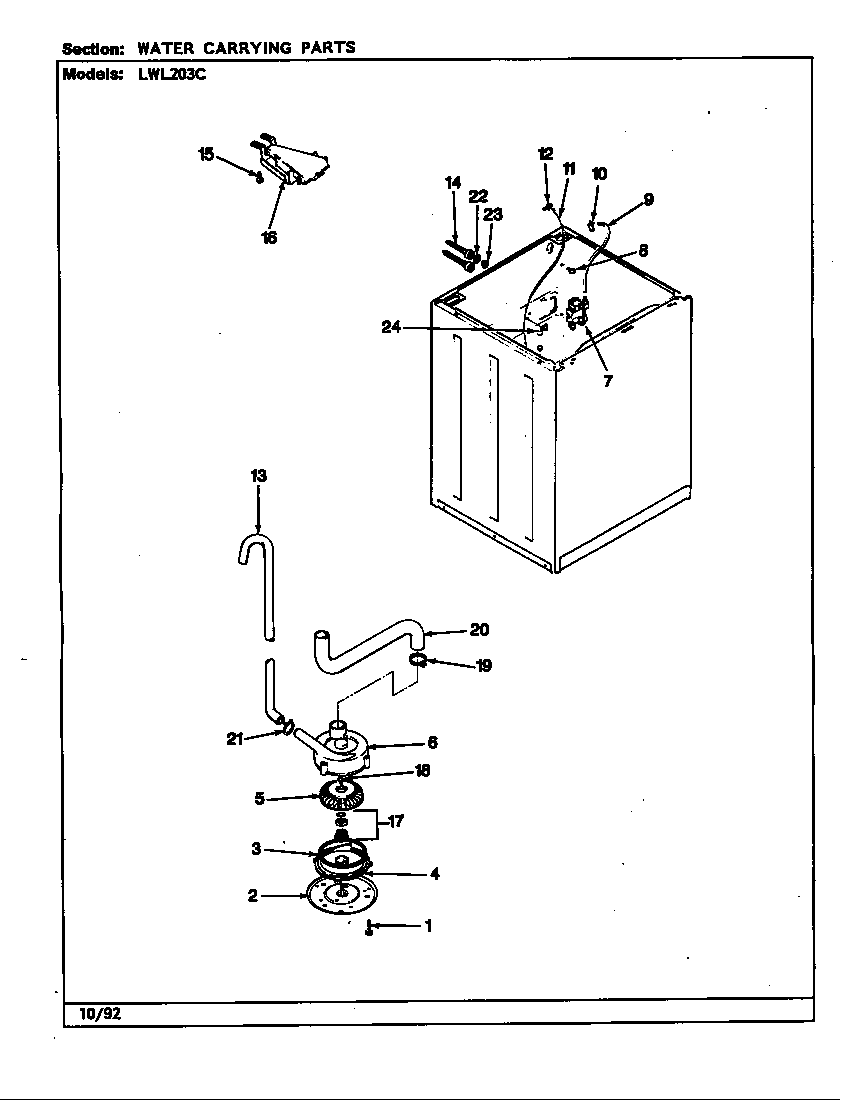 Norge LWL203WC water carrying (rev. j-n) diagram