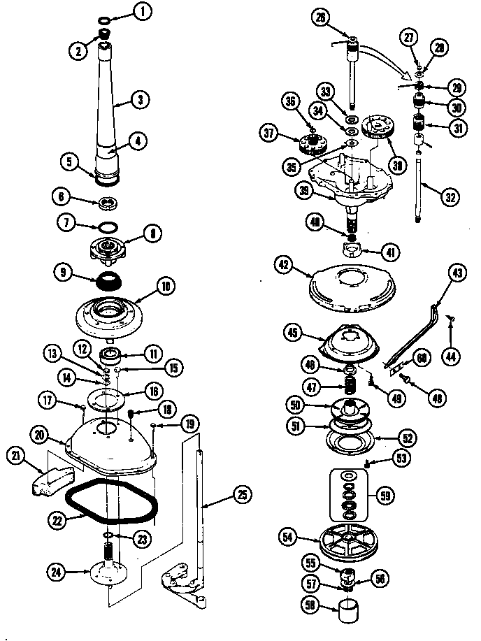 Norge LWL203WC transmission (rev. p) diagram
