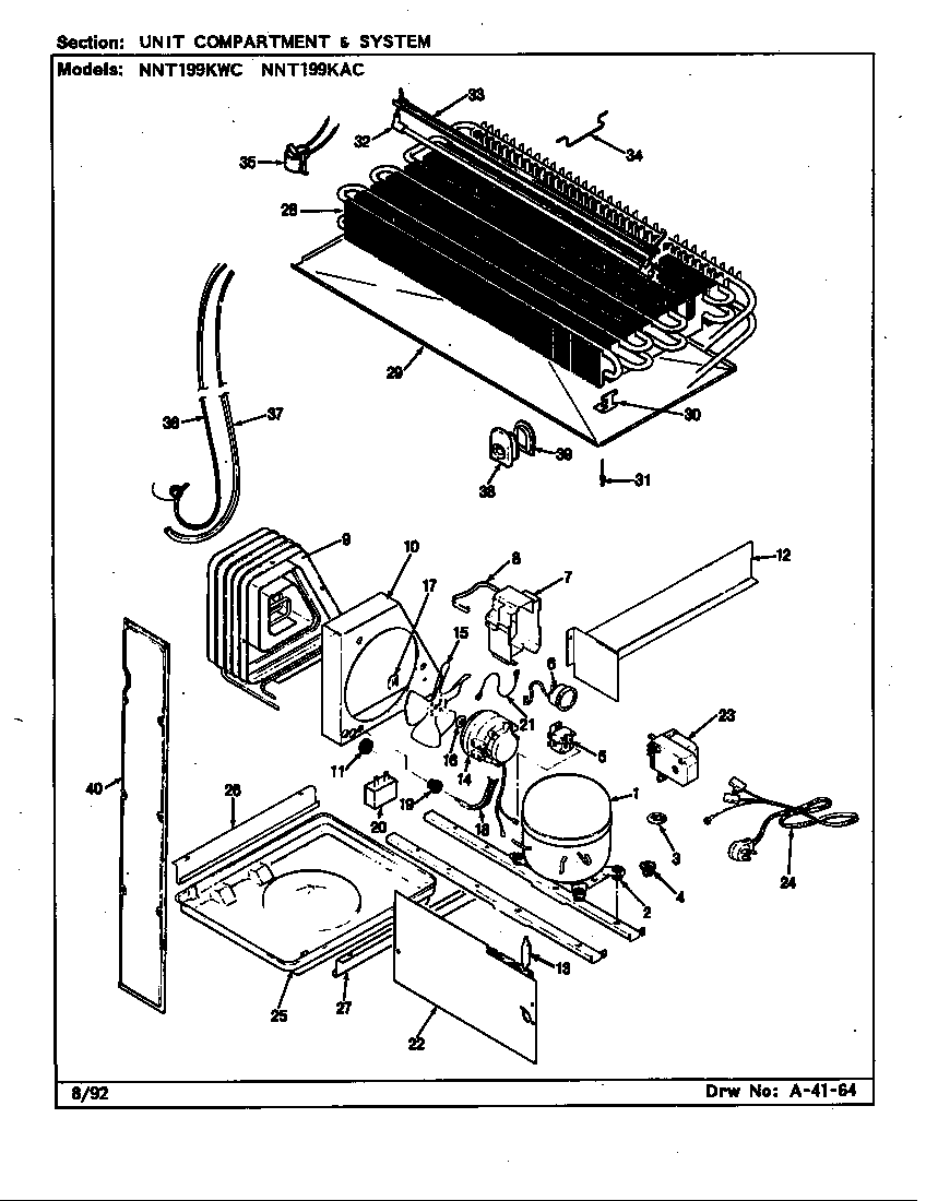 Norge NNT199KAC/CC68A unit compartment & system (nnt199kac/cc69a) (nnt199kwc/cc68a) diagram