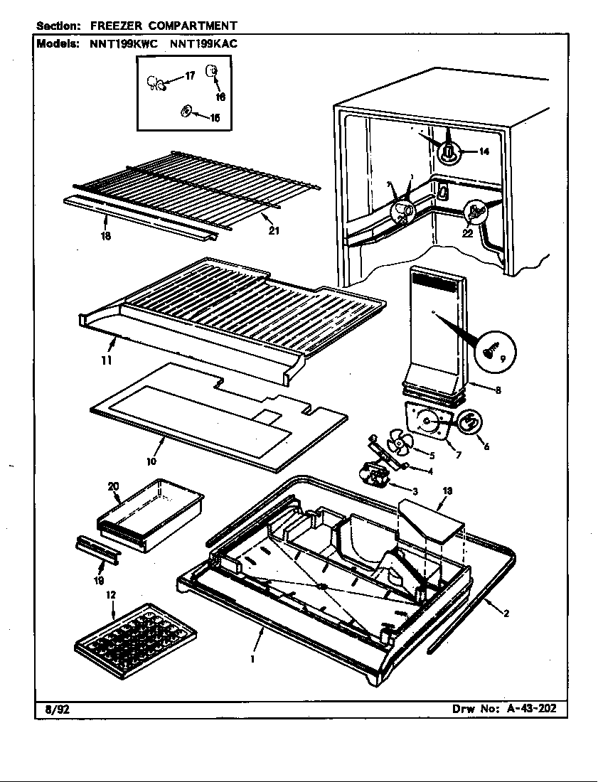 Norge NNT199KAC/CC68A freezer compartment (nnt199kac/cc69a) (nnt199kwc/cc68a) diagram