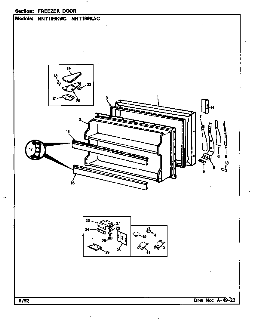Norge NNT199KAC/CC68A freezer door (nnt199kac/cc69a) (nnt199kwc/cc68a) diagram