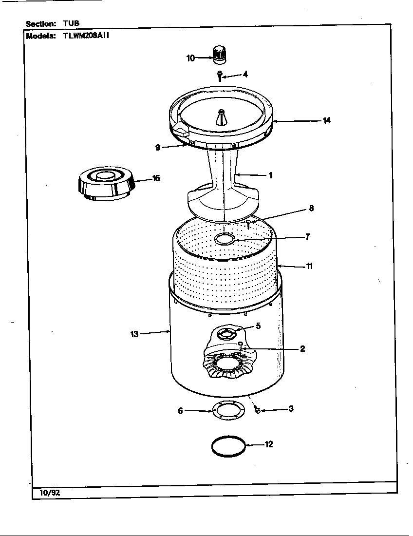 Norge TLWM208IIW tub (rev. f-k) diagram