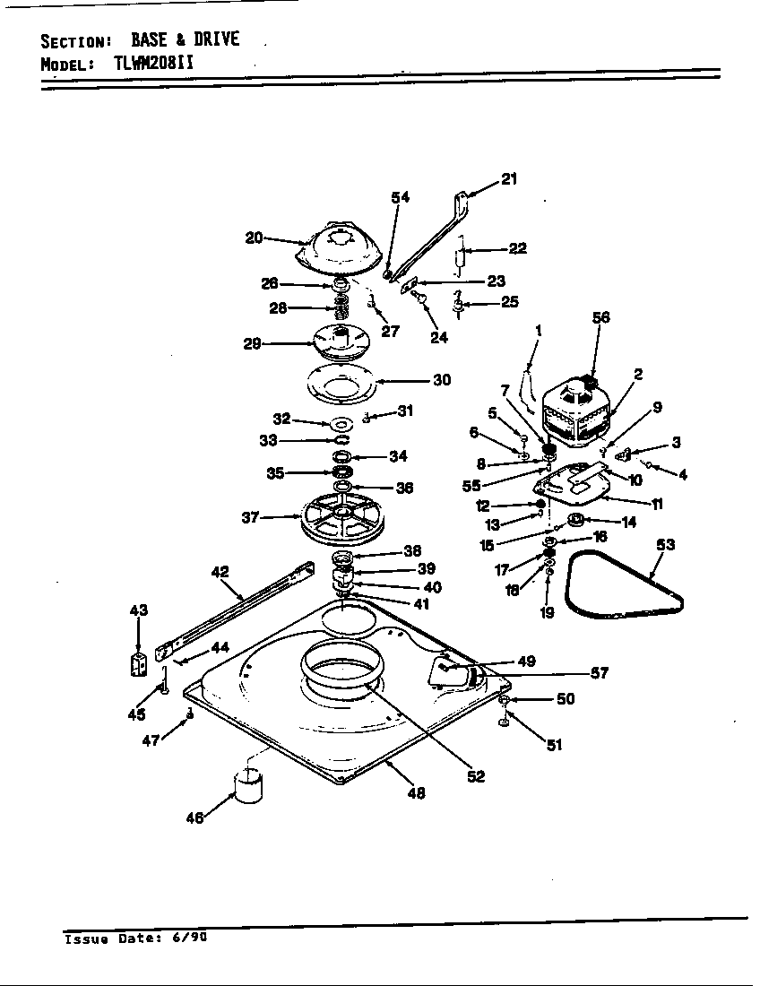 Norge TLWM208IIW base & drive (rev. e) diagram