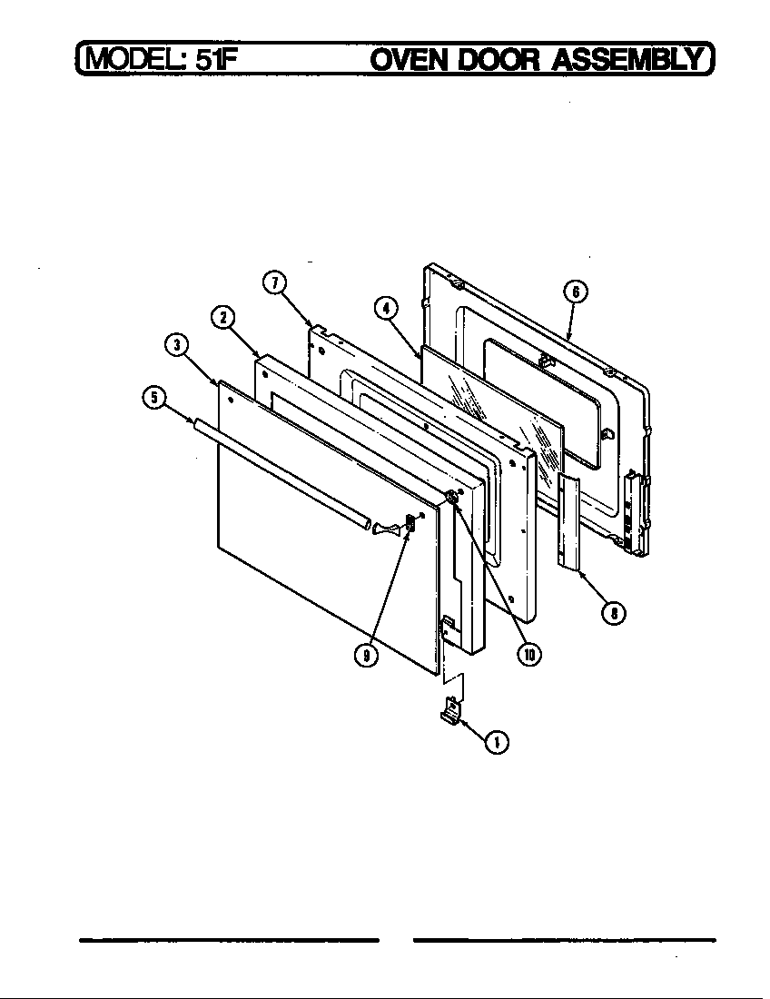 Magic Chef 51FN-2KX-ON door diagram