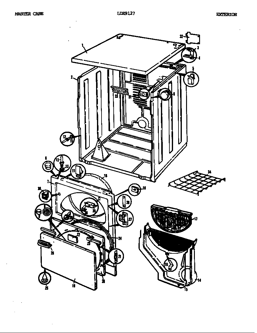 Norge LDE9127H exterior diagram