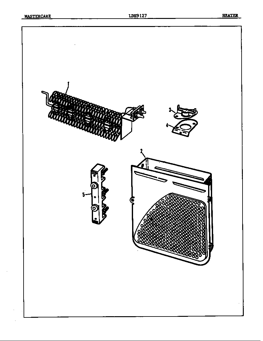 Norge LDE9127H heater diagram