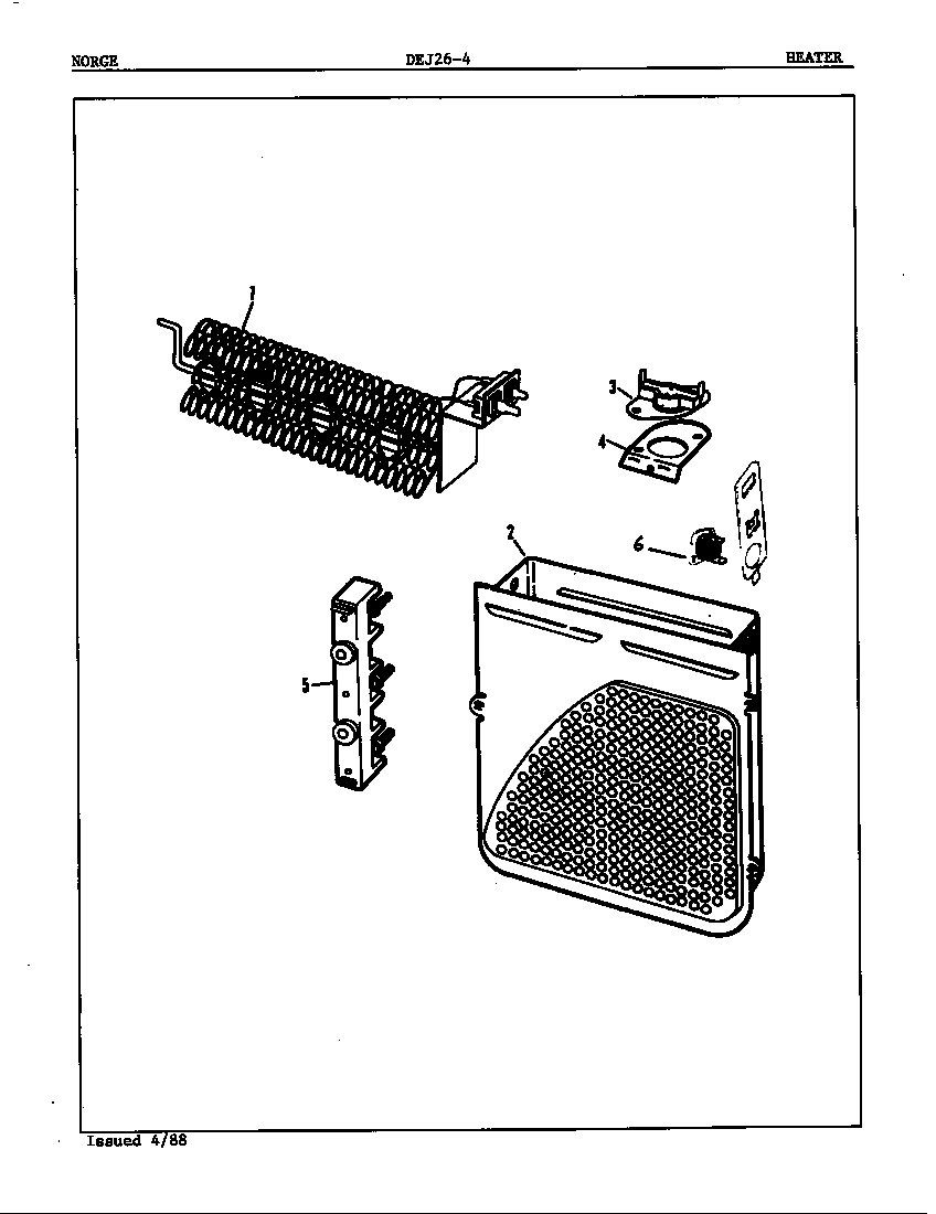 Norge DEJ264A heater (rev. a-c) diagram