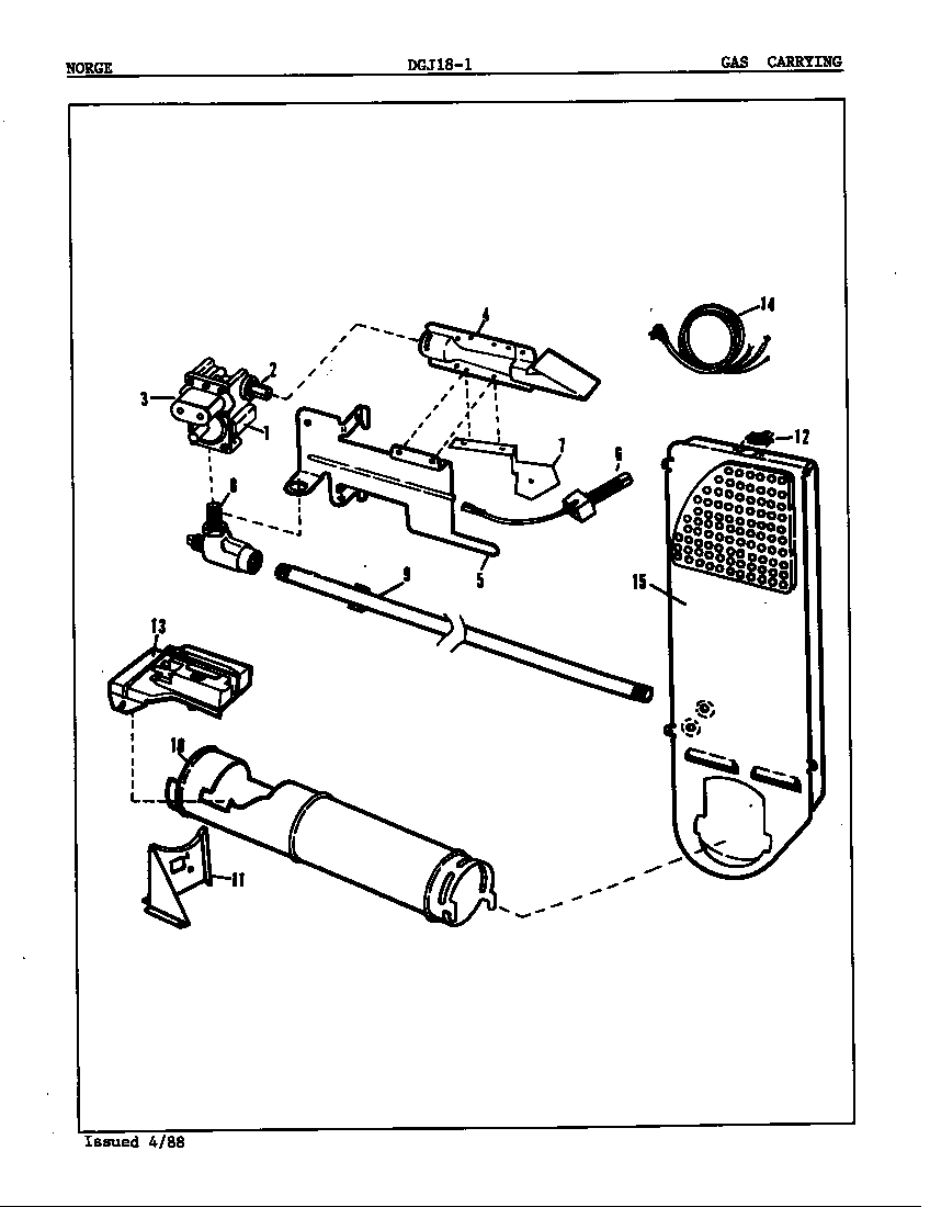 Norge DGJ181W gas carrying (orig. rev. a) diagram