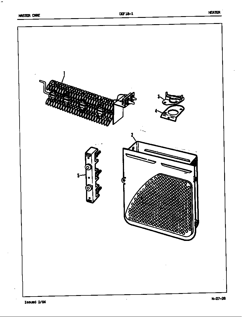 Norge DEF181W heater (orig. rev. a-f) diagram