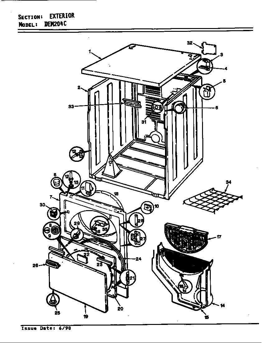 Norge DEM204AC exterior (orig. rev. a) diagram