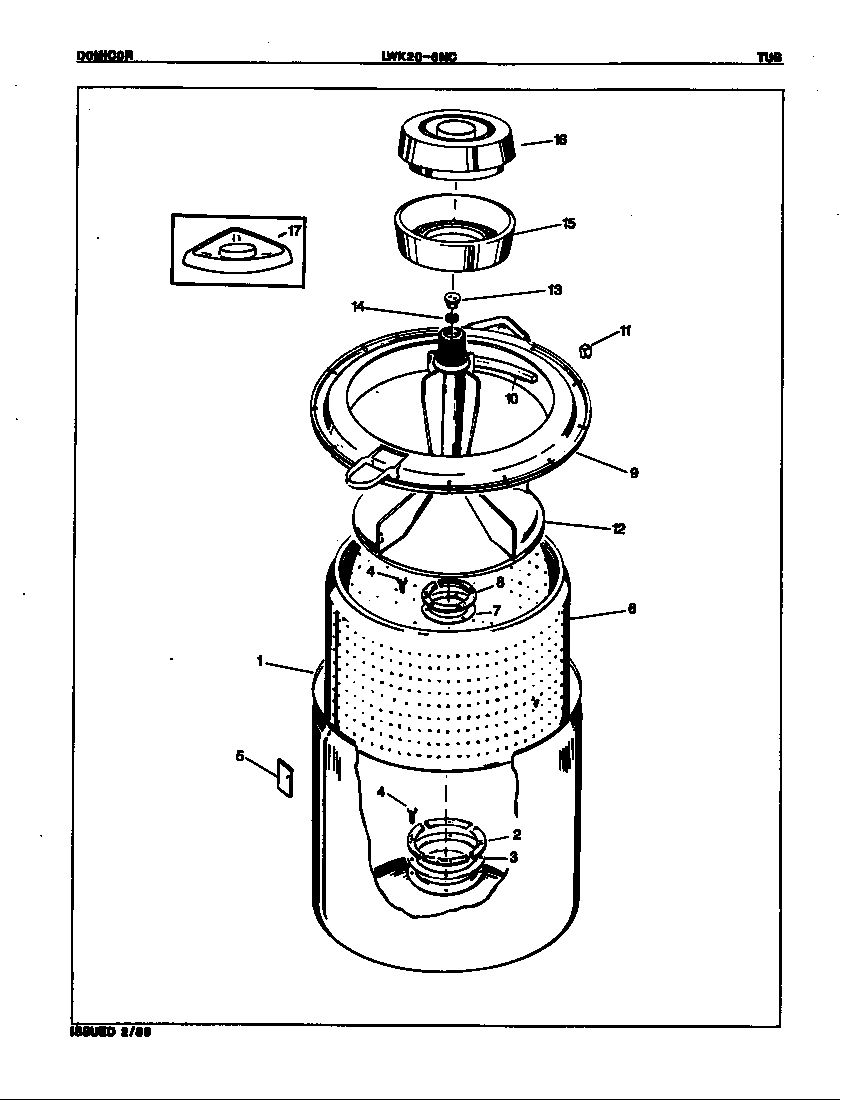 Norge LWK206AC tub (orig. rev. a) diagram