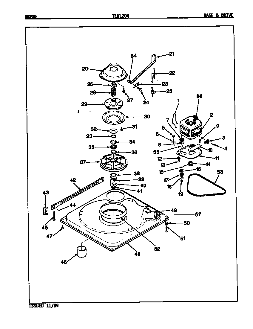 Norge TLWL204A base & drive diagram