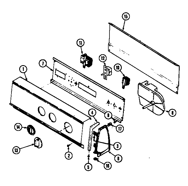 Magic Chef YG216KW control panel diagram