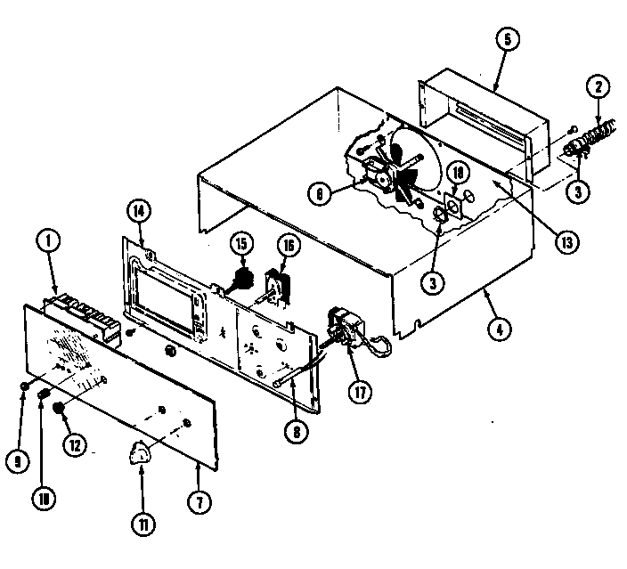 Norge L9844VPV control panel diagram
