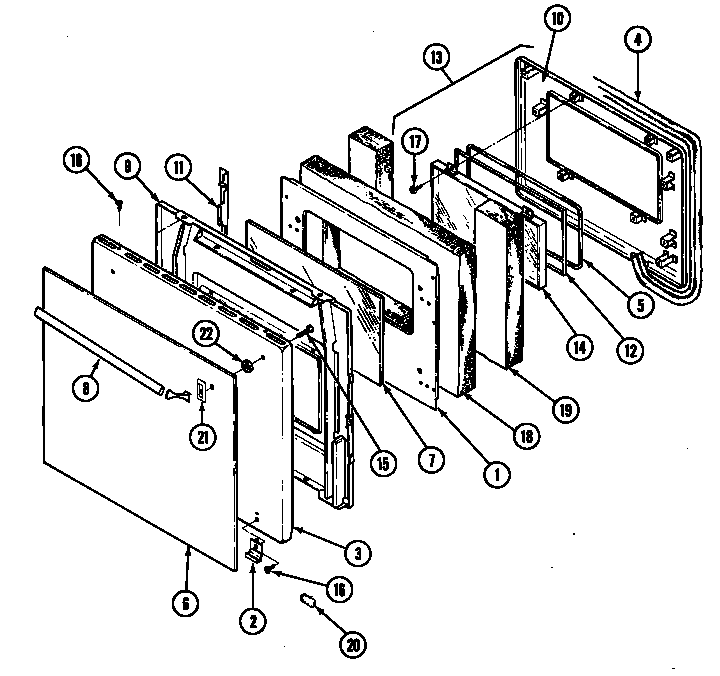Norge L9844VPV door diagram