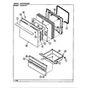 Norge N3422PRA door/drawer diagram