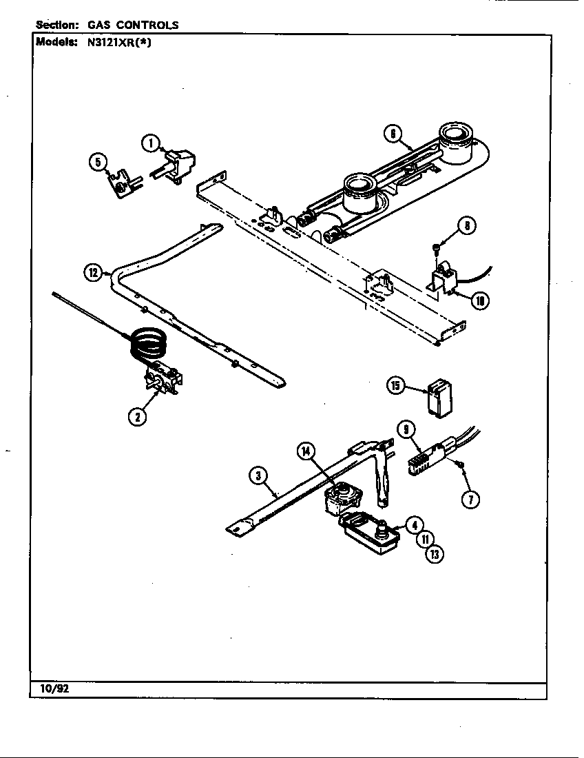 Norge N3110KRW control system (n3121xr*) (n3121xra) (n3121xrw) diagram