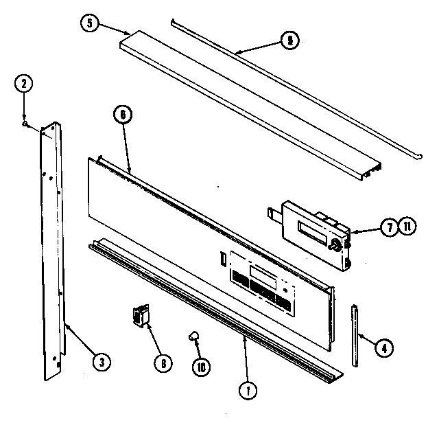 Norge L9875XRB control panel diagram