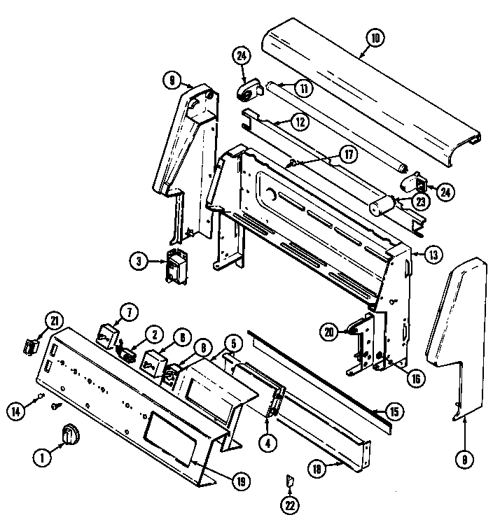 Norge L3581VUV control panel diagram