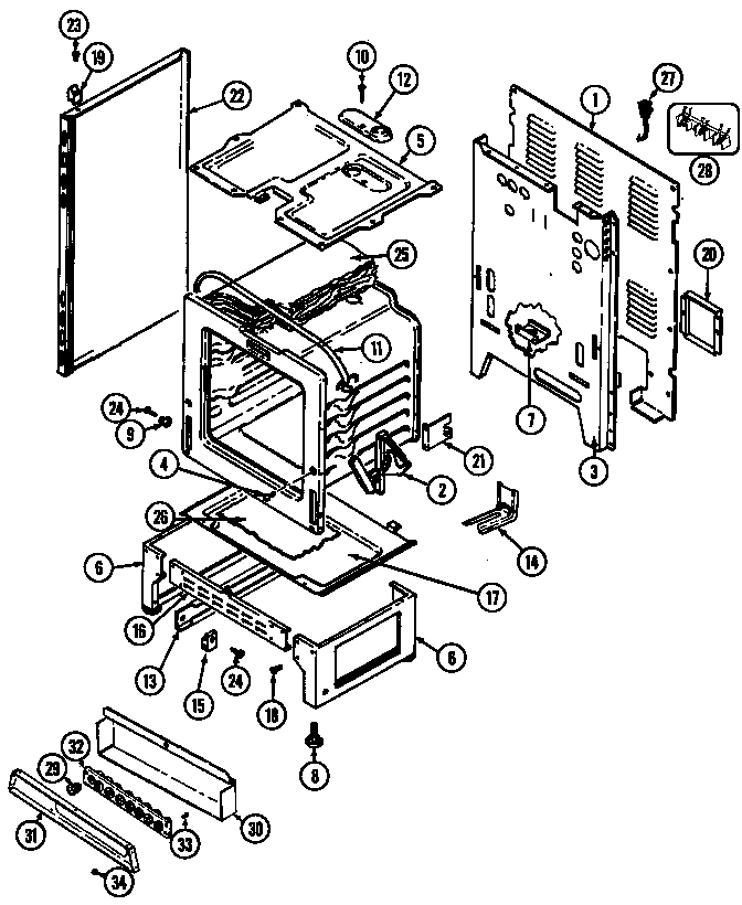Norge L3581VUV body diagram