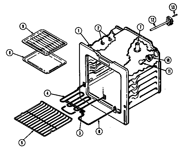 Norge L3581VUV oven diagram