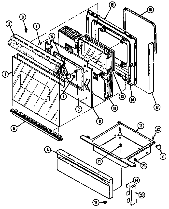 Norge L3581VUV door/drawer diagram