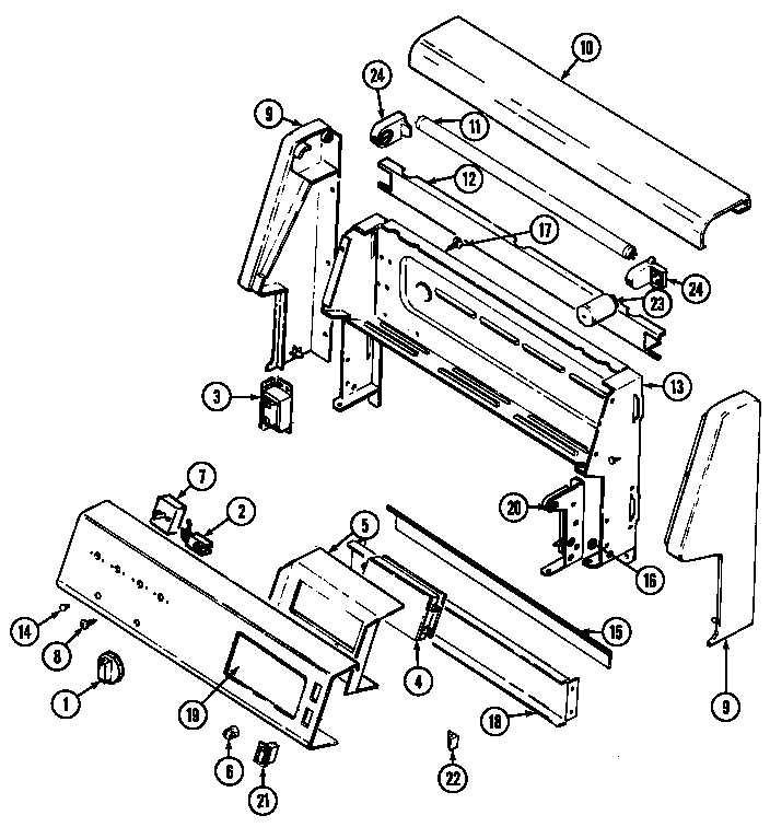 Norge L3882XVW control panel diagram