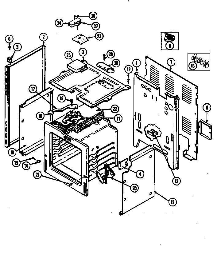 Norge L3882XVW body diagram