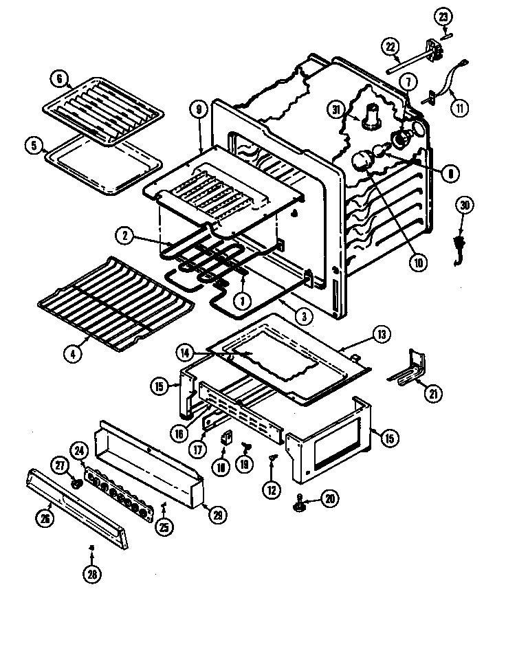 Norge L3882XVW oven diagram