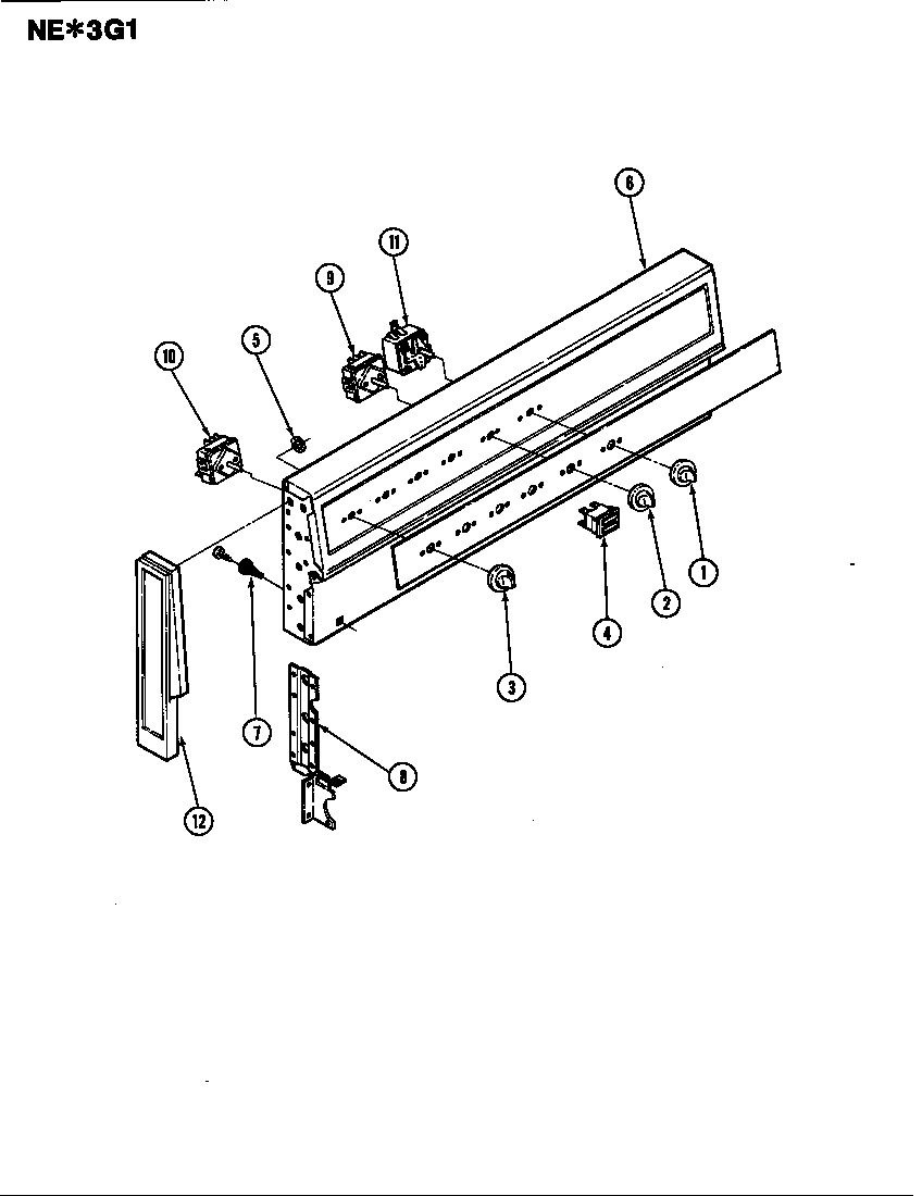 Norge NEA3G1 control panel diagram