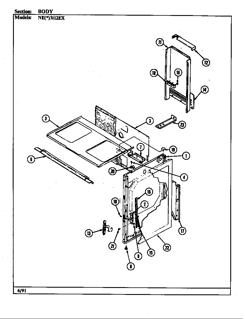 Norge NEW3H2EX body diagram