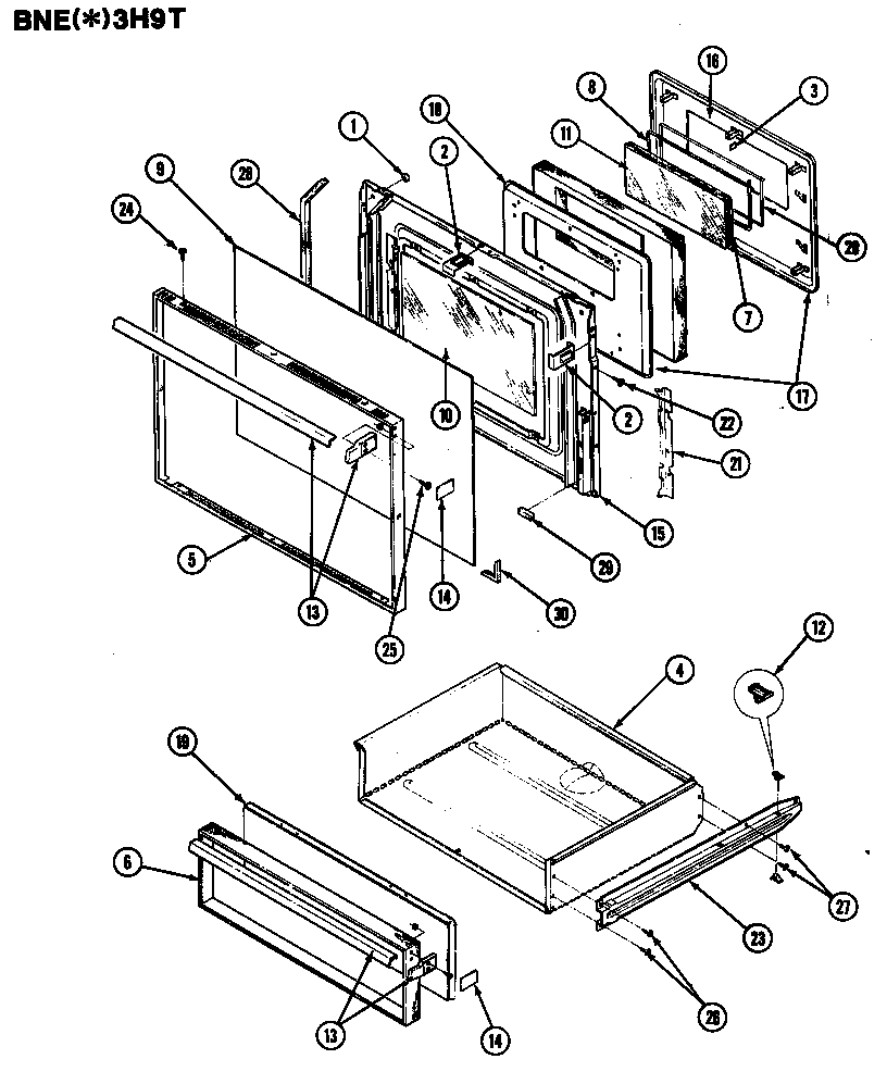 Norge BNEW3H9TZ door diagram
