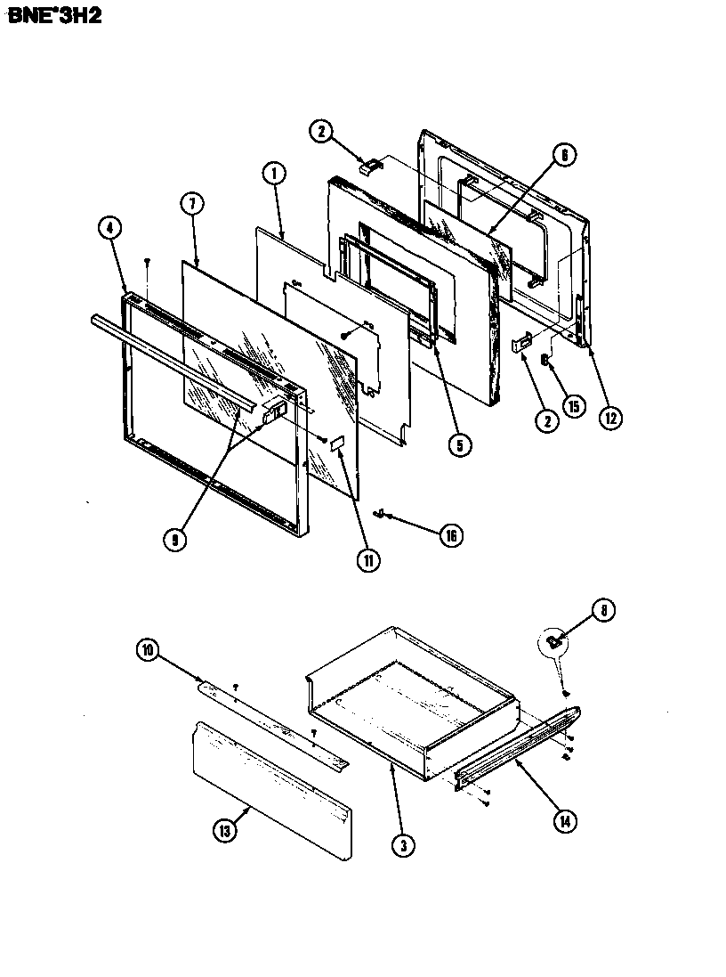 Norge BNEW3H2X door diagram