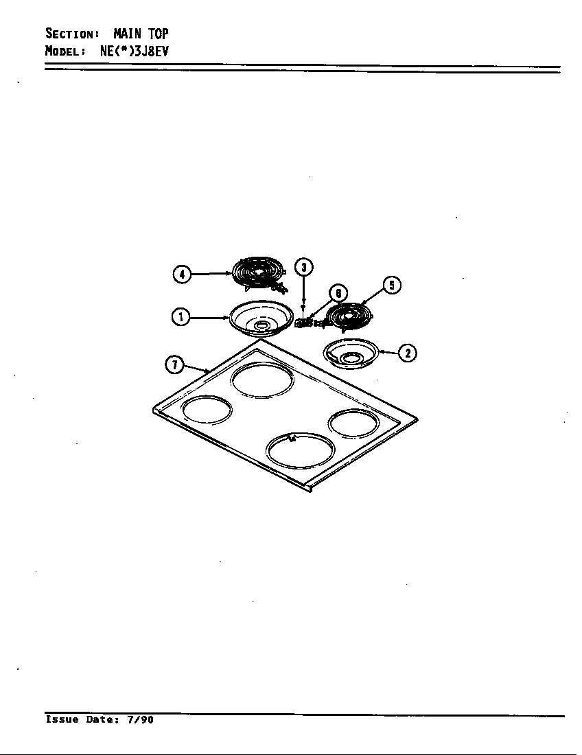 Norge NEW3J8EV top assembly diagram