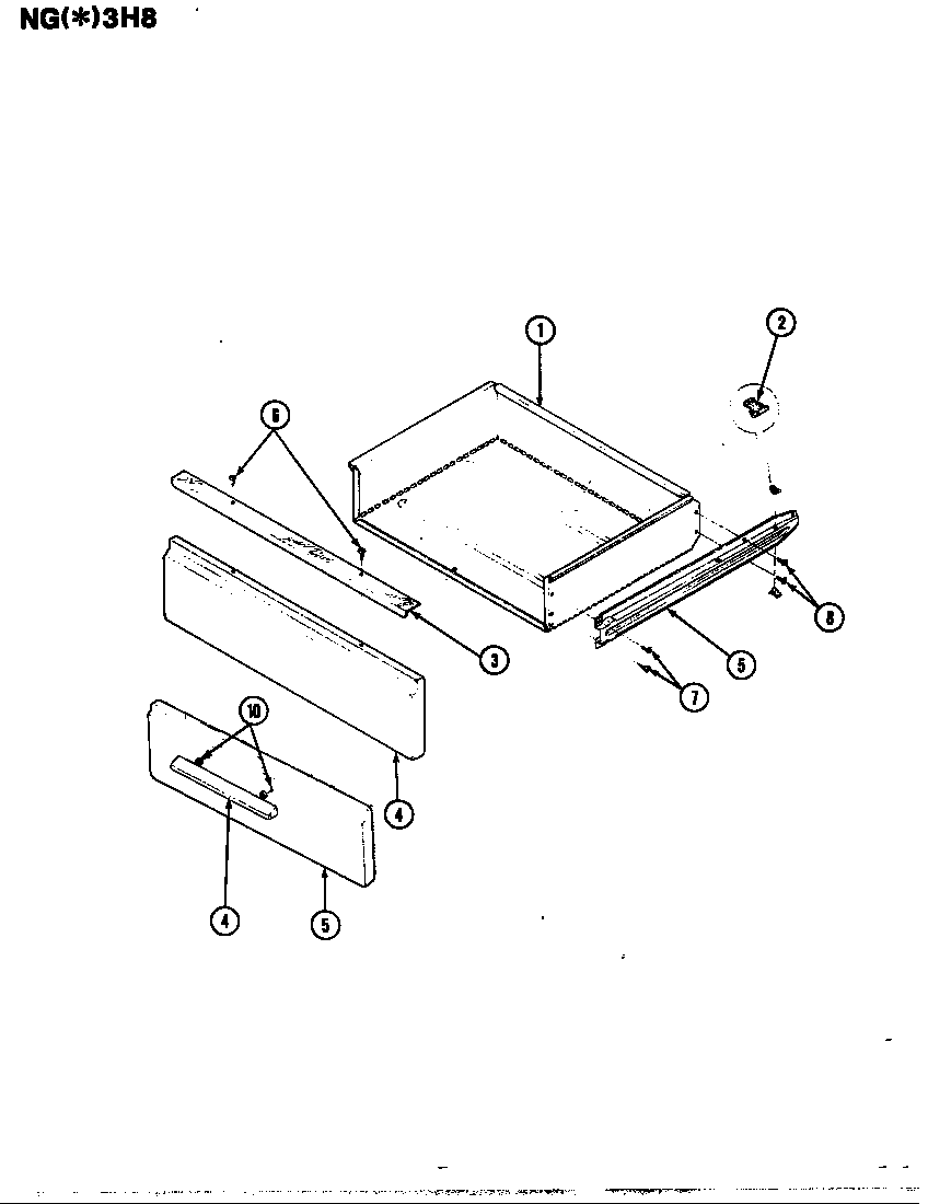 Norge NGA3H8EKV drawer diagram