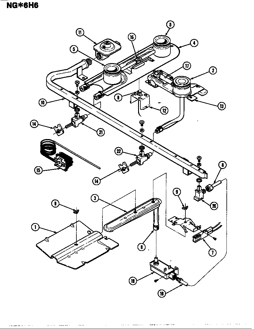 Norge NGW6H6GW controls diagram
