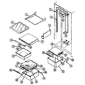 Jenn-Air JRSDE228B shelves & accessories diagram