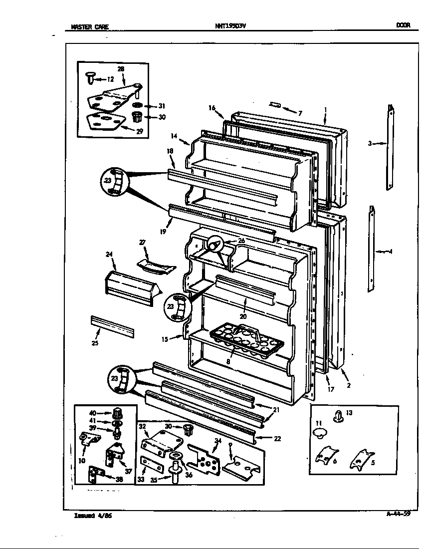 Norge NNT195D3VA/5D54A door diagram