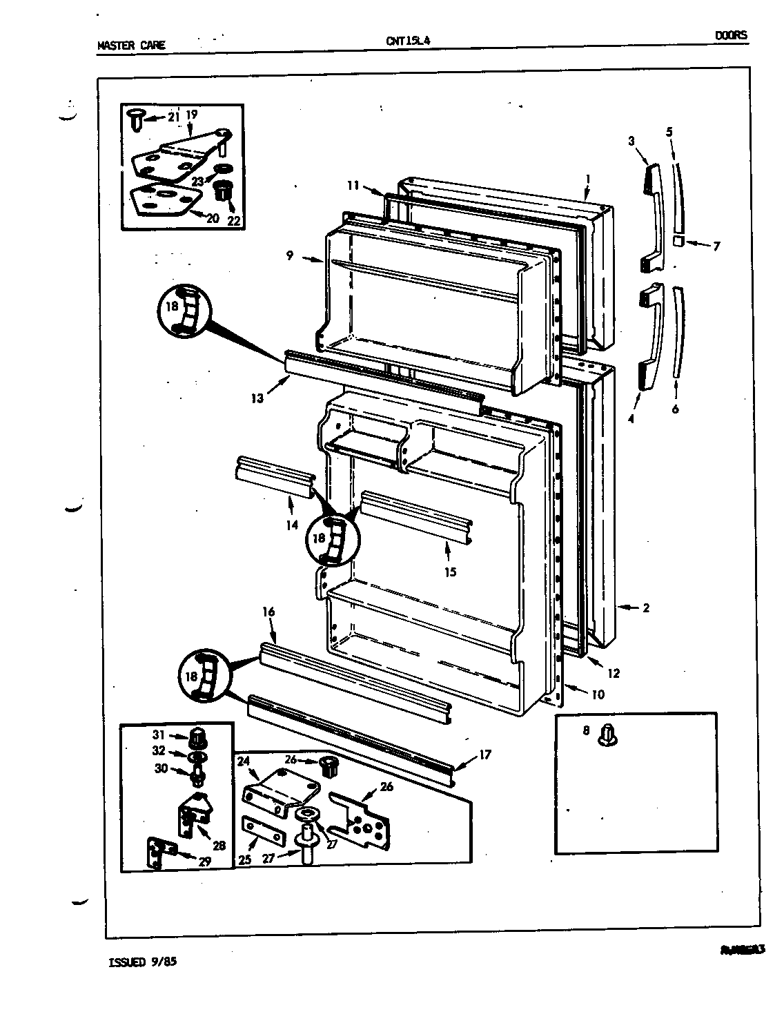 Crosley CNT15L4/5A48A freezer compartment diagram