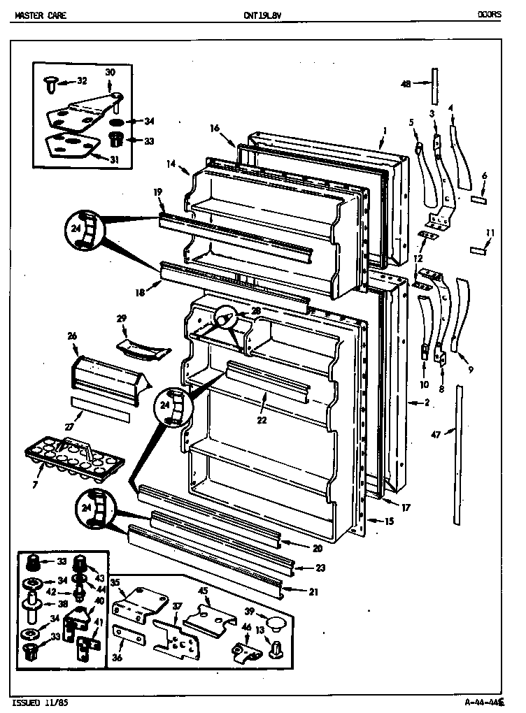 Crosley CNT19L8/5A45B doors diagram