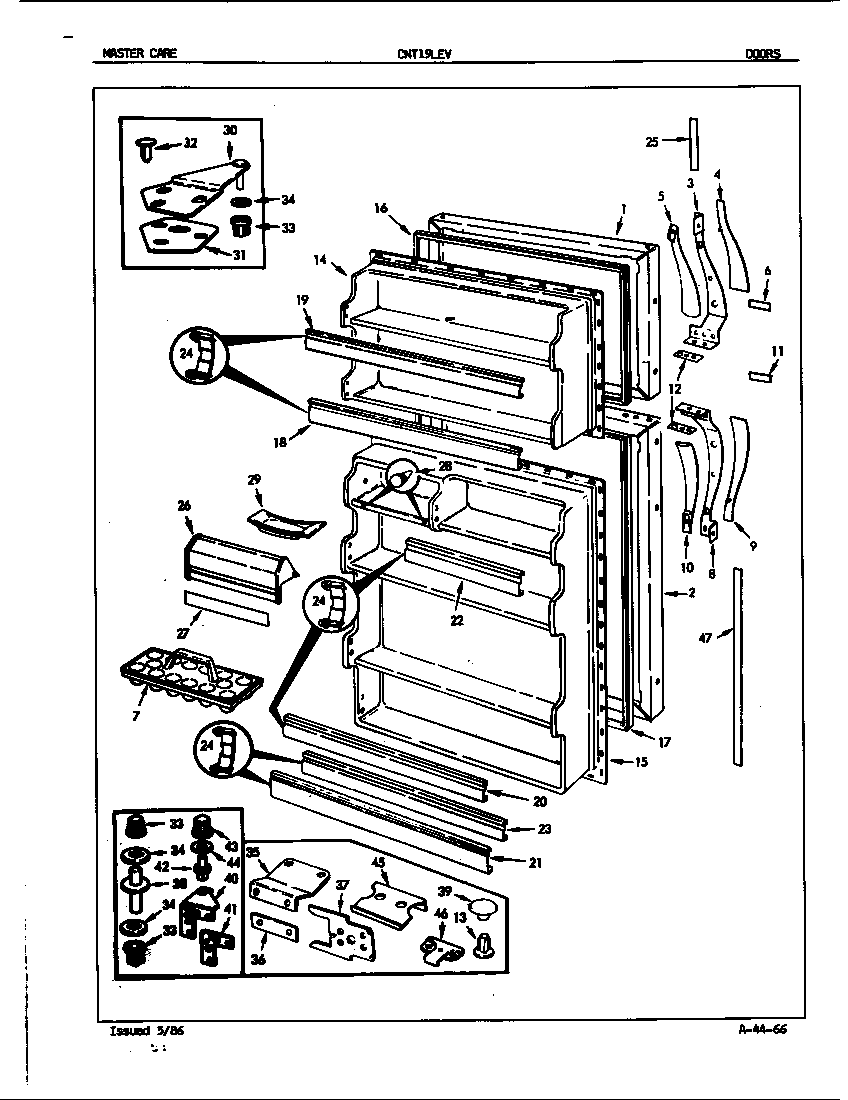 Crosley CNT19LEV/5E52A doors diagram