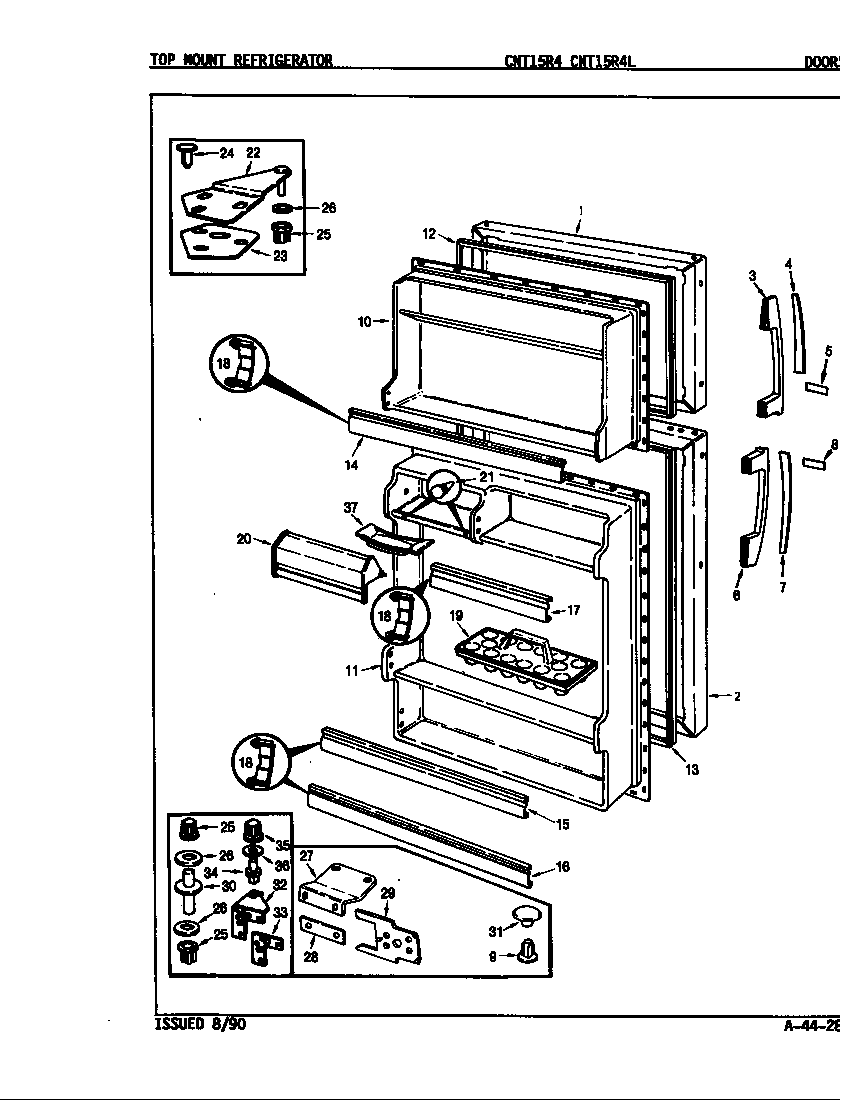Crosley CNT15R4H/8A01A doors diagram