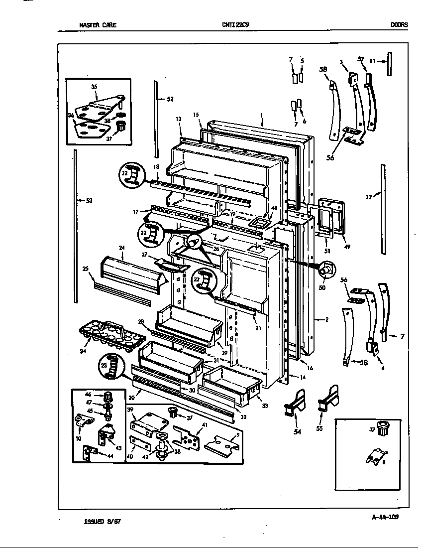 Crosley CNTI22C9A/7B10A doors diagram