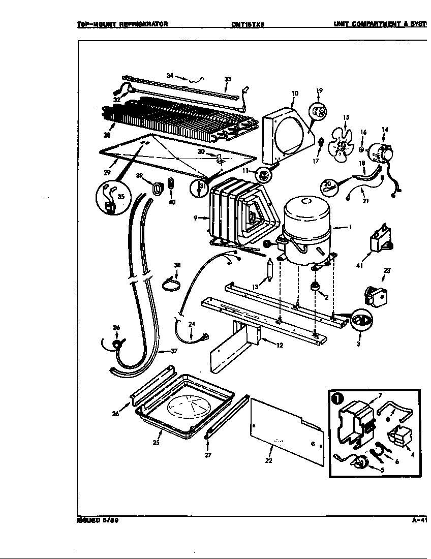 Maytag CNT15TX6H/8D12A unit compartment & system diagram